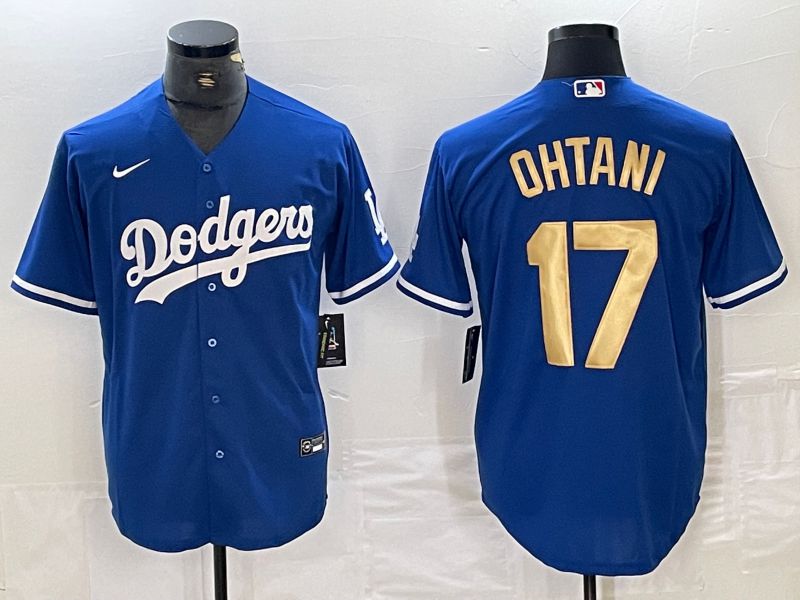 Men Los Angeles Dodgers #17 Ohtani Blue Nike Game MLB Jersey style 15->los angeles dodgers->MLB Jersey